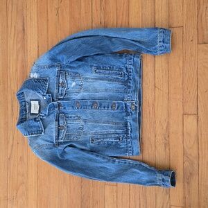 Forever 21 Women's Denim Four Pocket Blue Jean Button-Down Jacket Size S